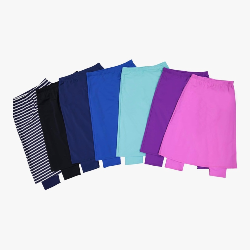 Women’s Pink Purple XL 1X Comfy Workout Athletic Modest Stretchy Leggings Skirt - Picture 10 of 10